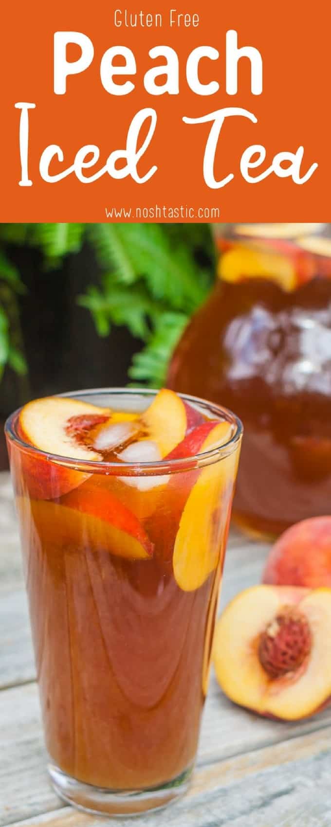 It's so simple and easy to make, Peach Iced Tea recipe made with real peaches and only three ingredients! 