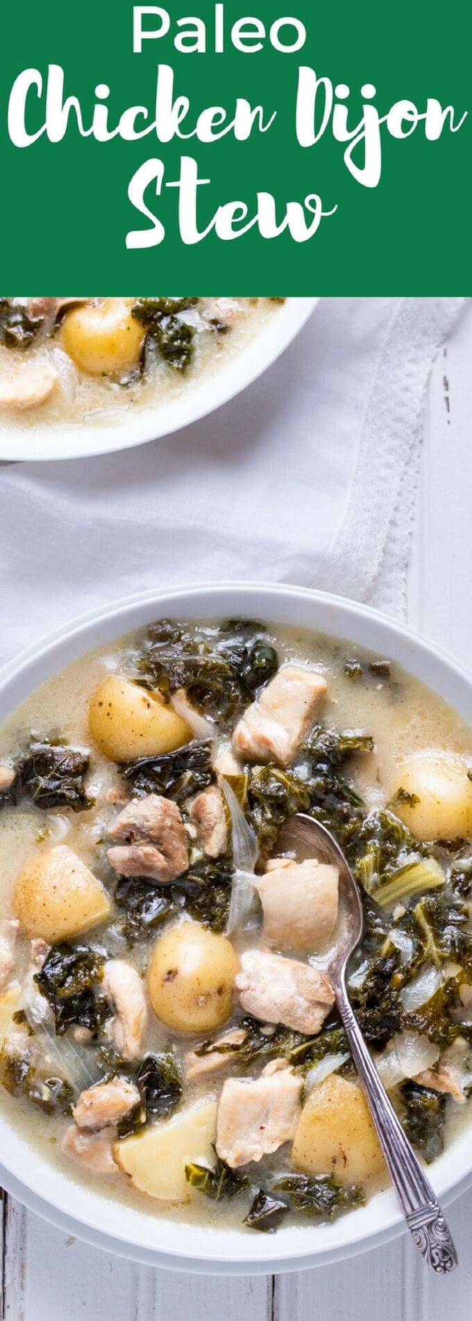 Paleo Chicken Stew with Kale and Potatoes - So simple to make and with ingredients you can find anywhere! Perfect comfort food your whole family will love! | gluten free | paleo | primal | dairy free |