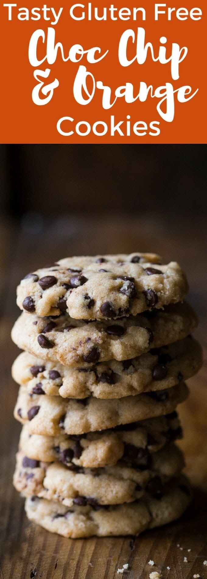 Gorgeous Gluten Free Chocolate Chip Cookies with a lovely Orange flavor! They're so easy to make and a perfect recipe to try if you're a new to gluten free baking.