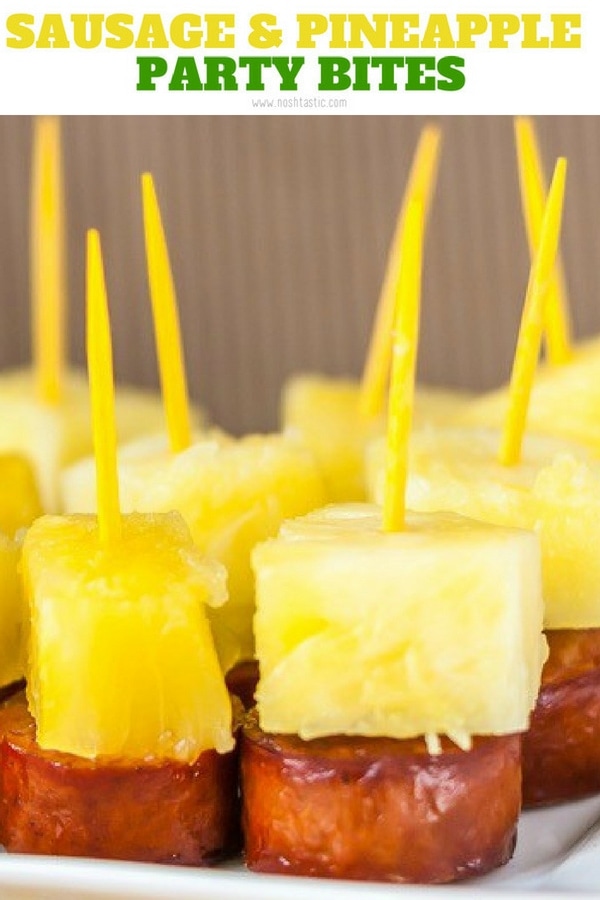Quick Sausage and Pineapple Appetizer Bites!
