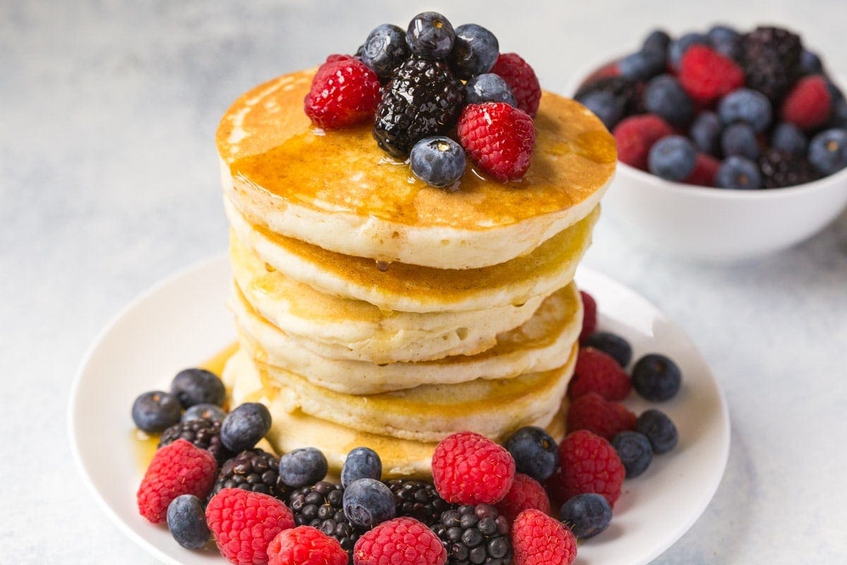 stack of gluten free pancakes