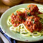Paleo Italian Meatballs in Marinara Sauce, my MOST POPULAR recipe, insanely delicious and ready in 30 mins! Whole30,make with beef, pork or turkey.