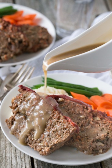 Perfect for a weeknight meal! This gluten free, Paleo and Whole 30 Meatloaf is packed with flavor and added vegetables! Make it with beef, pork or turkey