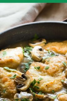 30 Minute Gluten Free Chicken Marsala recipe, made in one pan! You can make it Paleo too, nice served with pasta or mashed potato, Make it TODAY!