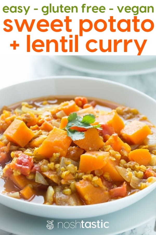 Easy Sweet Potato and Lentil Curry Noshtastic