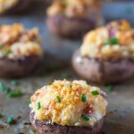 Gluten Free Stuffed Mushrooms, they are fabulously tasty little flavor bombs!! it's such an EASY recipe and they are cooked in only 20 minutes!