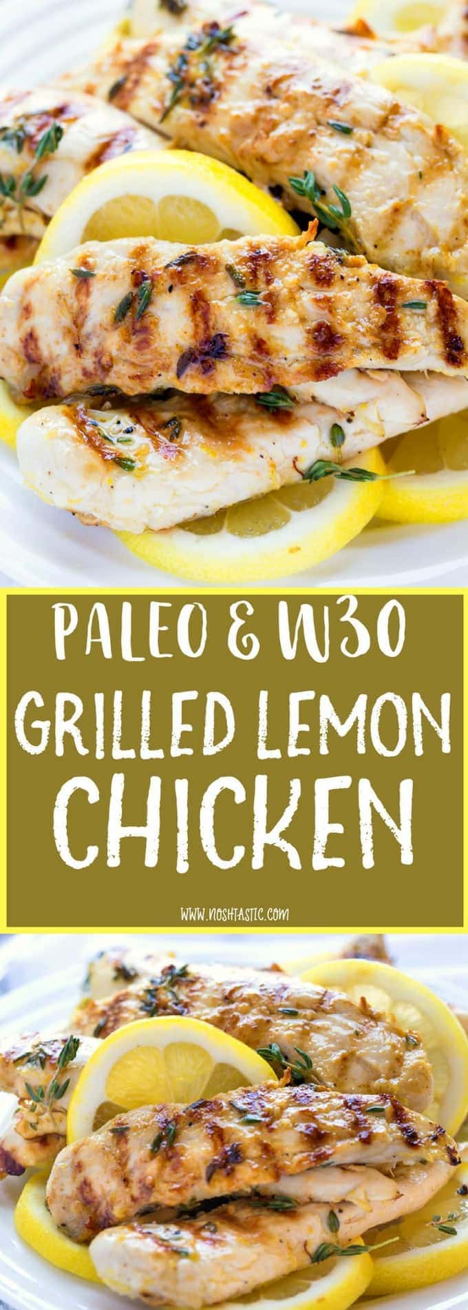 the BEST Grilled Paleo Lemon, such simple recipe made with garlic, lemon and thyme and cooked to perfection on the grill!
