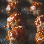 Gluten Free Turkey Meatballs with Paleo Options - Bake in the oven in 20 minutes and covered in a delicious sticky Asian Style Honey, Soy and Sesame Sauce!