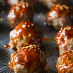 My easy oven baked Gluten Free Turkey Meatballs with Asian Style Sauce are perfect for a weeknight family meal, with paleo option | Healthy and low carb too!