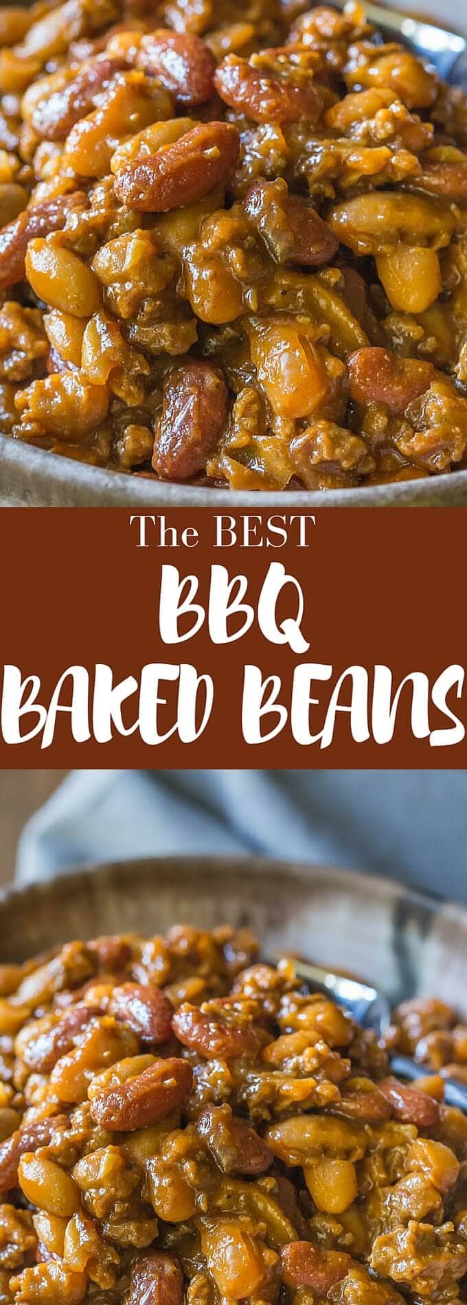 Best BBQ Baked Beans with Beef {Cowboy Beans} Noshtastic