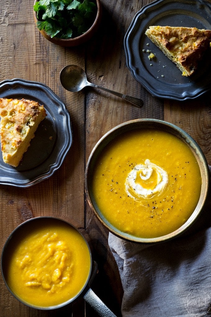 This naturally creamy Paleo Roasted Butternut Squash Soup with Apple is so easy to make and super healthy, It can be made vegan and Whole30 too!