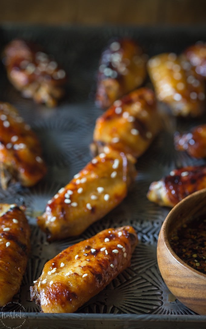 Paleo Slow Cooker Sticky Chicken Wings are MELT in your MOUTH good, cook them in your crockpot in just a few hours! Easy and healthy, gluten free appetizer, perfect game day and party food 