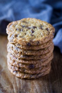 This is the only Gluten Free Chocolate Chip Cookie recipe you'll ever need, I promise! You'll never want to go back to store bought gluten free cookies again after you taste these, they are insanely delicious and have just the right amount of 'crunch', you'll love them!