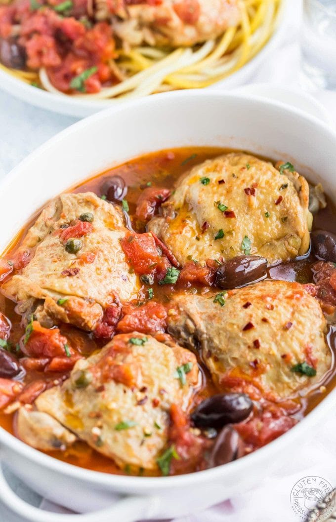 Pressure cooker Chicken Puttanesca Recipe