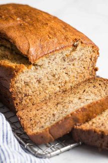 gluten free banana bread on a plate