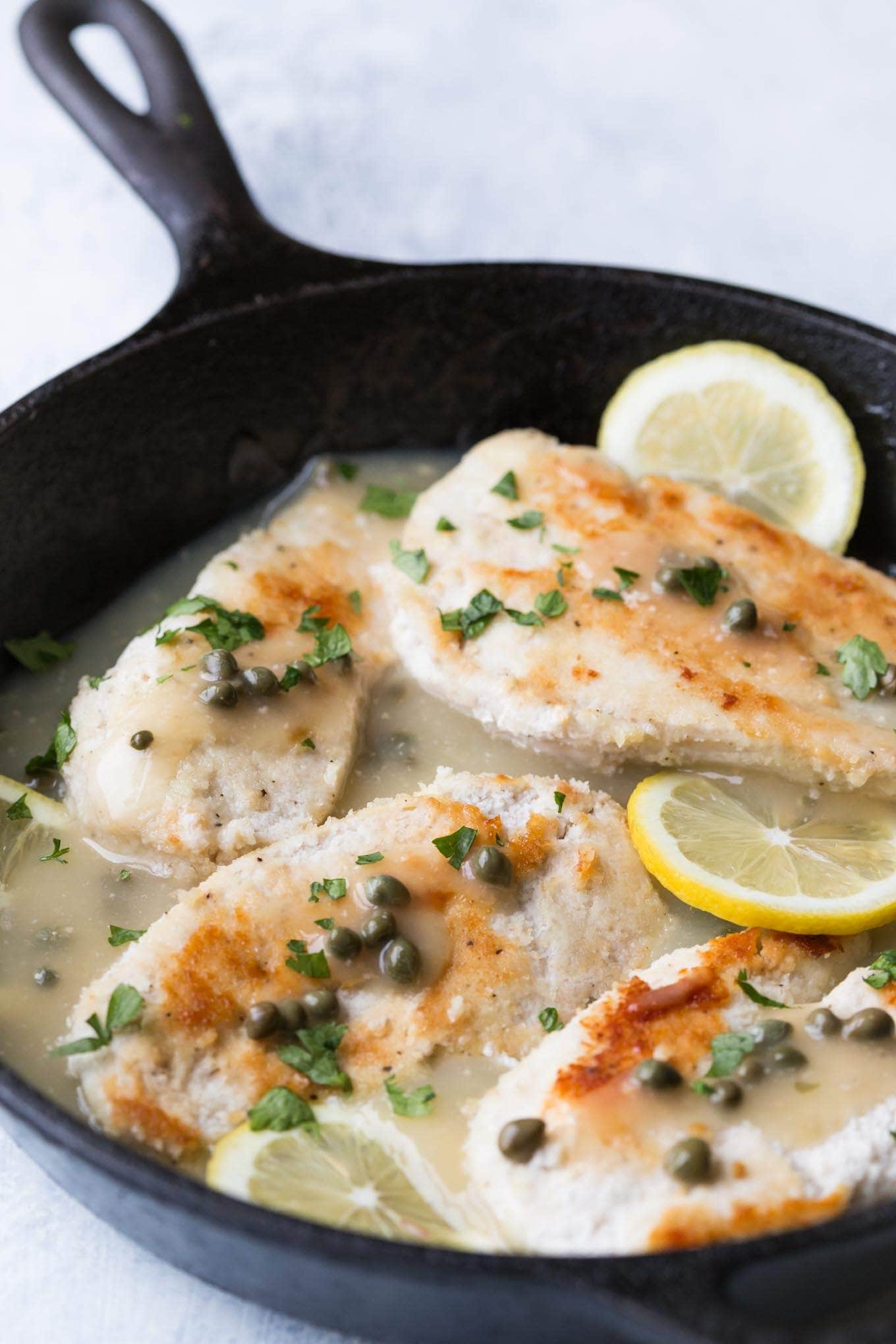 Paleo Chicken Piccata in 20 minutes! {whole30 & gluten free}