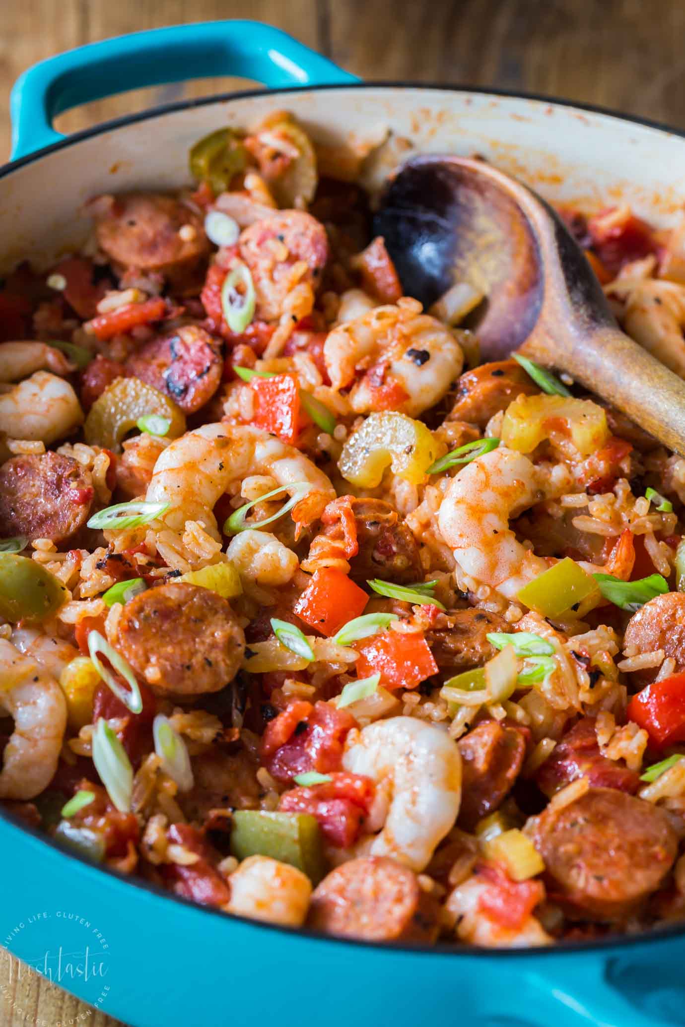 Quick Creole Jambalaya Recipe with Andouille Sausage & Shrimp {gluten free}