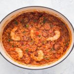 Jambalaya in a dutch oven