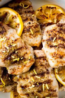 Healthy Lemon Pepper Chicken with a perfect homemade, from scratch, seasoning! Contains lemon zest, garlic, salt, pepper, and onion powder, it’s gluten free, dairy free, paleo, whole30, low carb and healthy! You can pan fry it, bake it in the oven, or make it on the grill, it’s so easy!