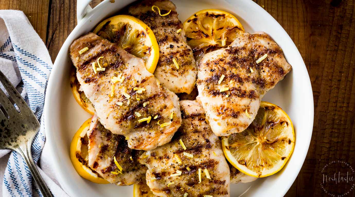 Healthy Lemon Pepper Chicken with a perfect homemade, from scratch, seasoning! Contains lemon zest, garlic, salt, pepper, and onion powder, it’s gluten free, dairy free, paleo, whole30, low carb and healthy! You can pan fry it, bake it in the oven, or make it on the grill, it’s so easy!