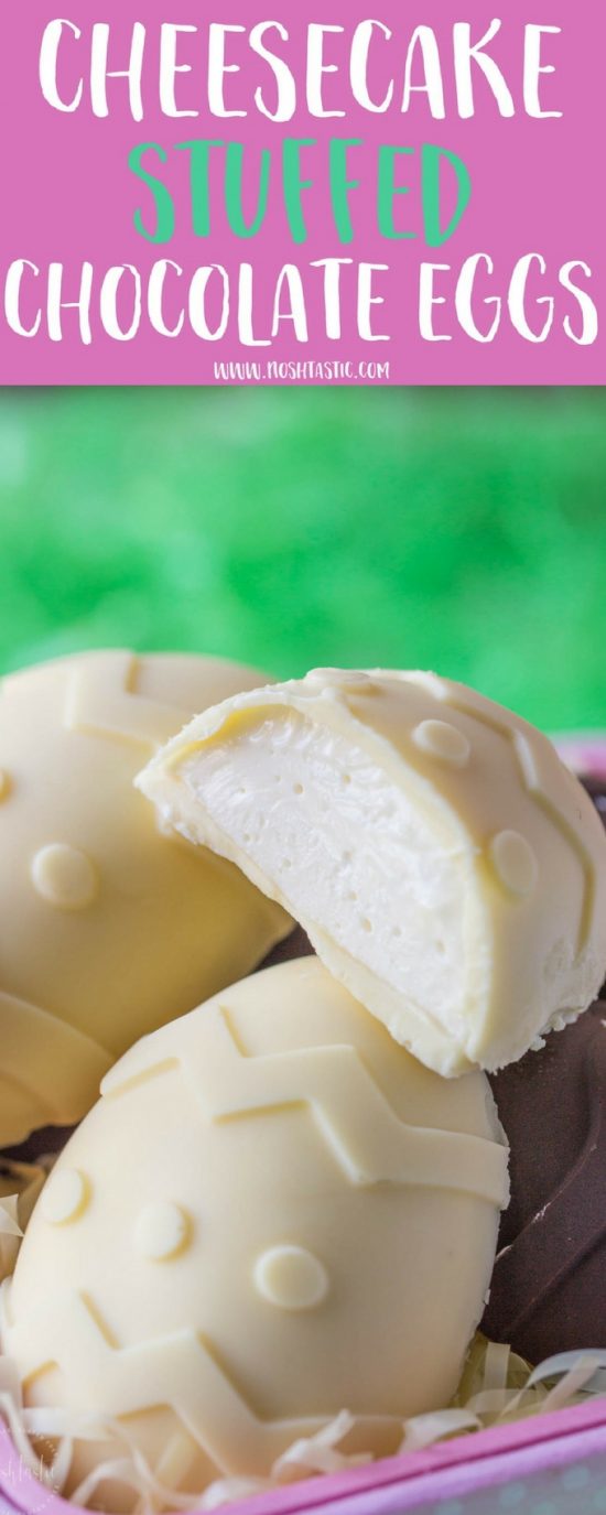 Homemade Chocolate Eggs stuffed with Cheesecake!