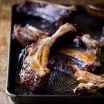 Slow Cooker Baby Back Ribs that are fall off the bone tender, delicious with a Memphis style rub and easy homemade BBQ sticky sauce!