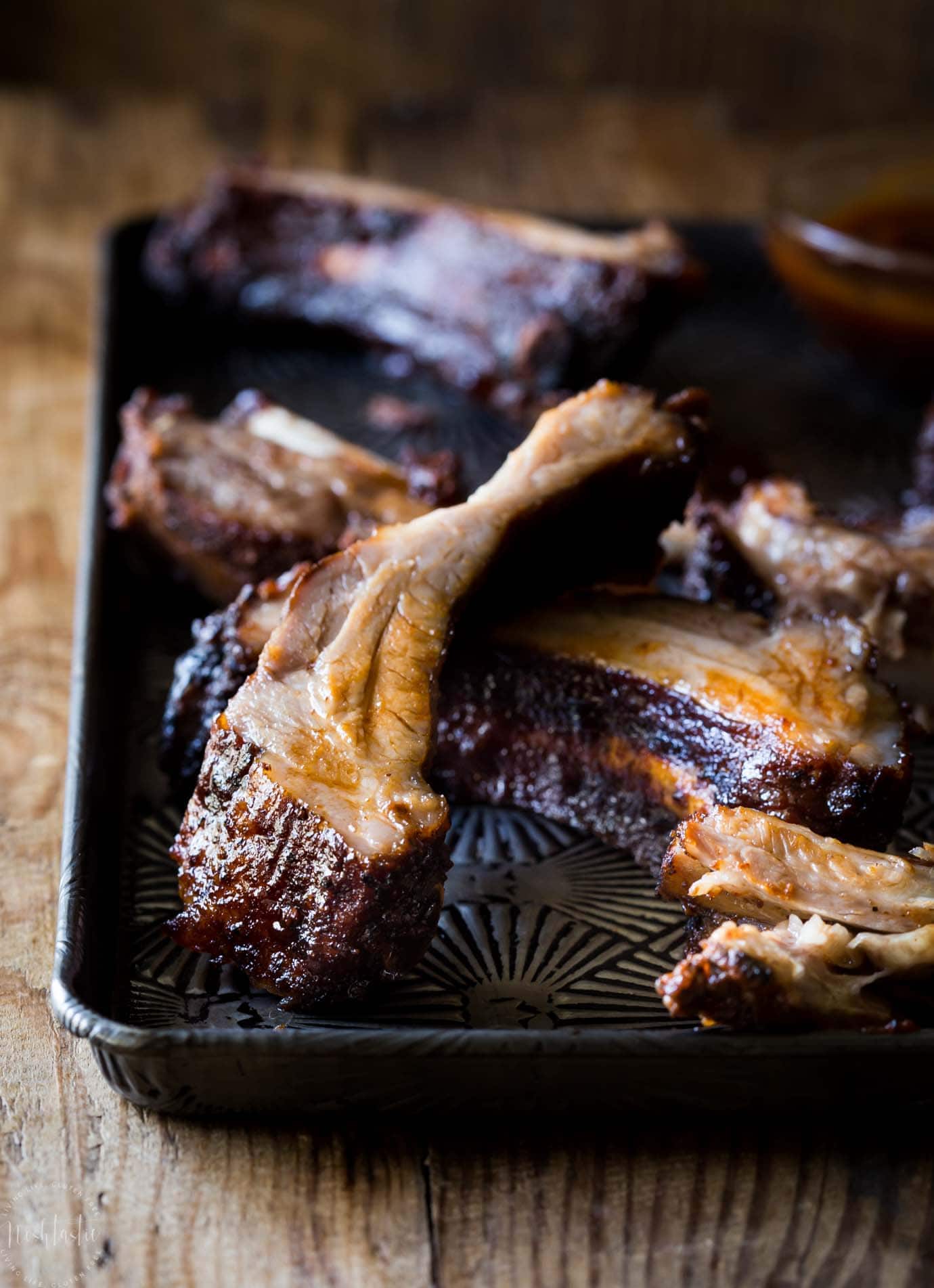 Slow Cooker Baby Back Ribs that are fall off the bone tender, delicious with a Memphis style rub and easy homemade BBQ sticky sauce! gluten free too!