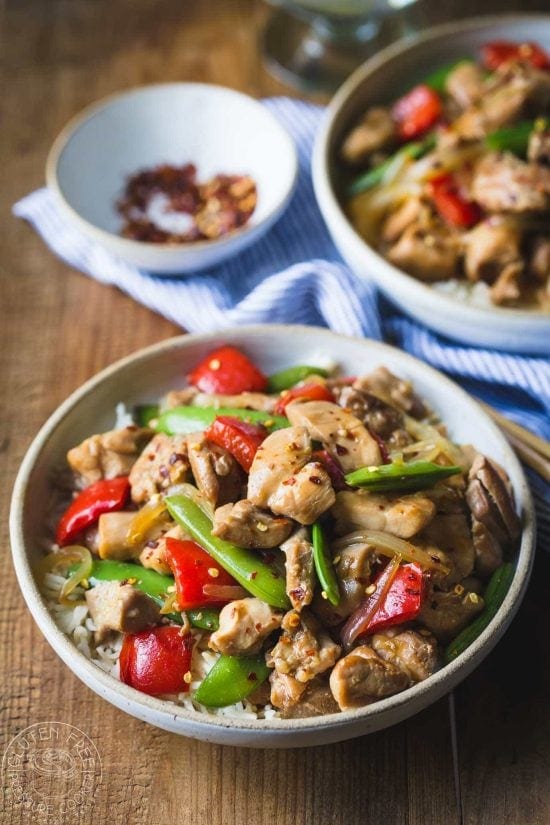 A wonderful explosion of fabulous Sweet, Hot and Savory flavors blend together to make this easy weeknight Instant Pot Firecracker Chicken Recipe! This Panda Express Copycat recipe is one you won't want to miss! It's gluten free and dairy free and can be made paleo with a couple of tweaks that are listed in the recipe.