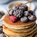 These are quite simply the best, fluffiest, lightest Paleo Pancakes you'll try! Made with Almond flour and tapioca starch they are a great breakfast recipe! | gluten free pancakes