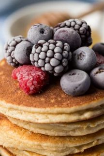 These are quite simply the best, fluffiest, lightest Paleo Pancakes you'll try! Made with Almond flour and tapioca starch they are a great breakfast recipe! | gluten free pancakes