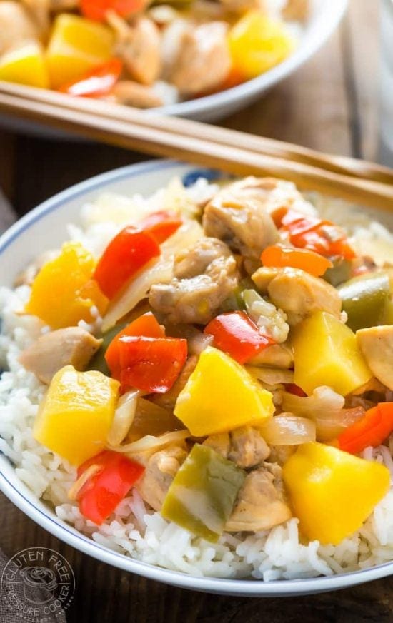 Pressure Cooker Sweet and Sour Pork recipe that is cooked in LESS than 15 Minutes, perfect for a weeknight family meal and so much better than takeout! This recipe is very Paleo and very healthy, If you are not Paleo you can simply swap out the arrowroot for cornstarch, and coconut sugar for brown sugar instead.
