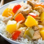 Pressure Cooker Sweet and Sour Pork recipe that is cooked in LESS than 15 Minutes, perfect for a weeknight family meal and so much better than takeout! This recipe is very Paleo and very healthy, If you are not Paleo you can simply swap out the arrowroot for cornstarch, and coconut sugar for brown sugar instead.