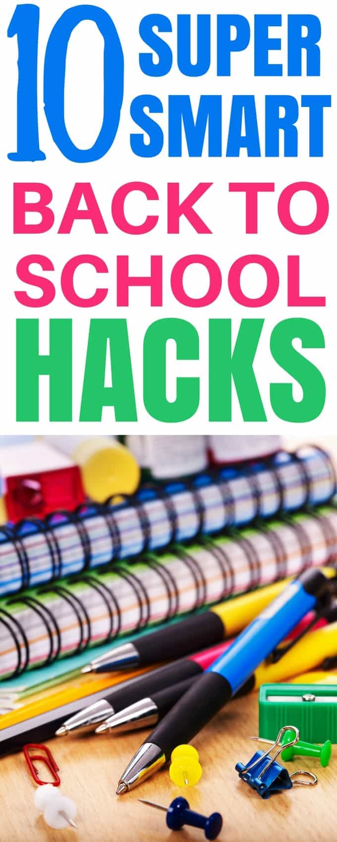 Get organized with THE BEST Smart Back to School Hacks that every Mom will Love! 10 ingenious tips that will help you breeze through the school week and plan ahead! 