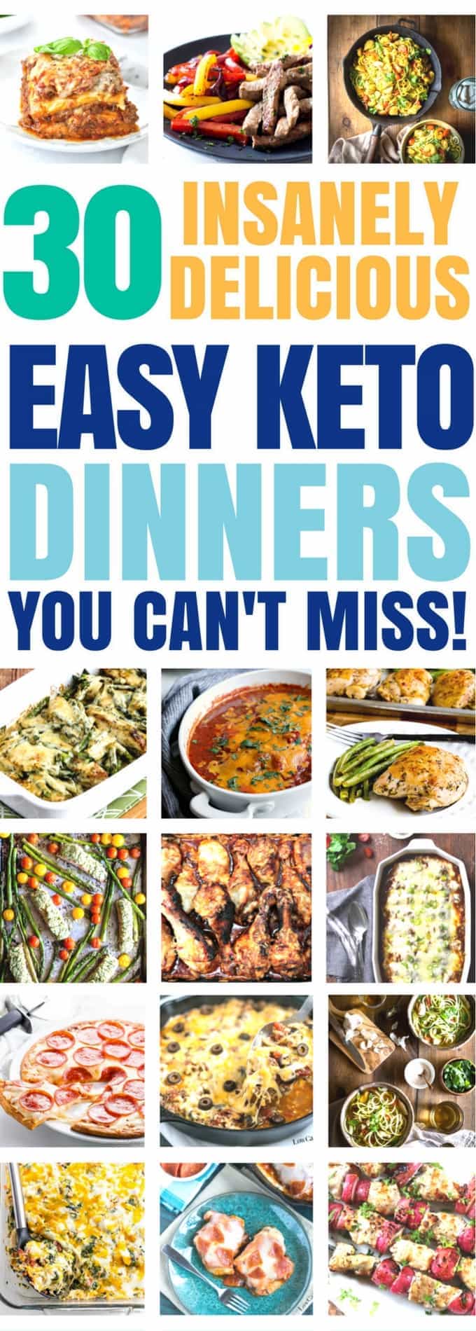 30 of THE BEST keto dinner recipes that you'll absolutely LOVE!! Easy low carb Ketogenic Diet Recipes that deliver that fat bomb you're looking for! 