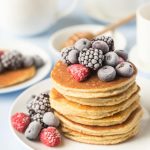 These are quite simply the best, fluffiest, lightest Paleo Pancakes you'll try! Made with Almond flour and tapioca starch they are a great breakfast recipe! | gluten free pancakes