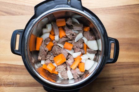 step by step guide to pressure cooker beef bourguignon - step two