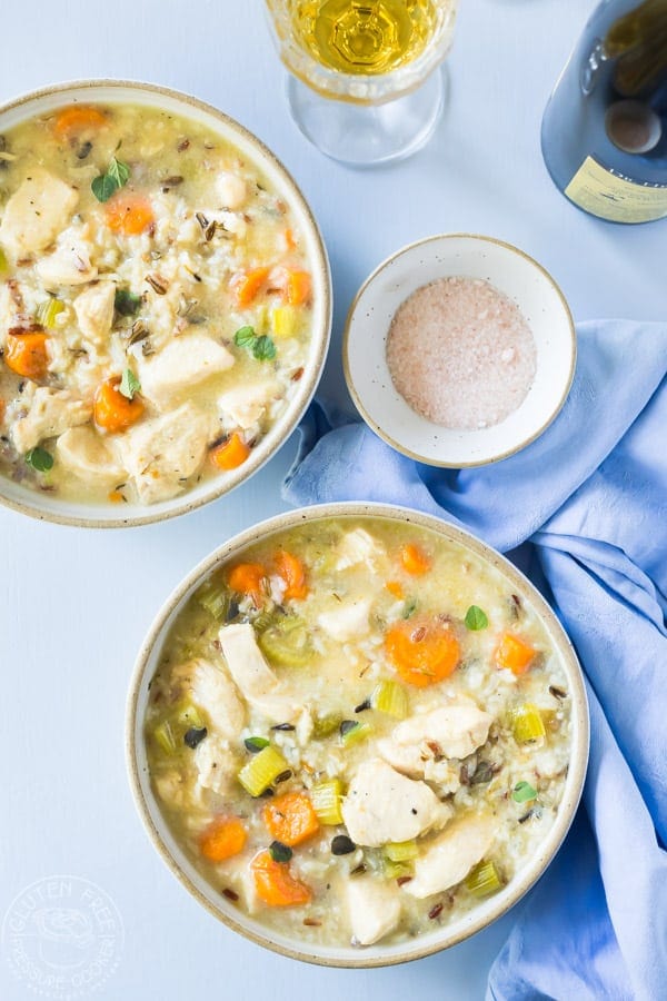 The BEST pressure cooker chicken and Wild Rice soup recipe, it's gluten free, healthy, tasty and unbelievably easy to make in your electric pressure cooker.