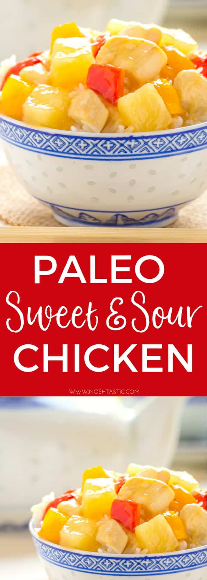 Paleo Sweet and Sour Chicken Recipe that is made in about 15 Minutes! So EASY! #paleo #glutenfree #paleochinese #paleochicken #paleodinner