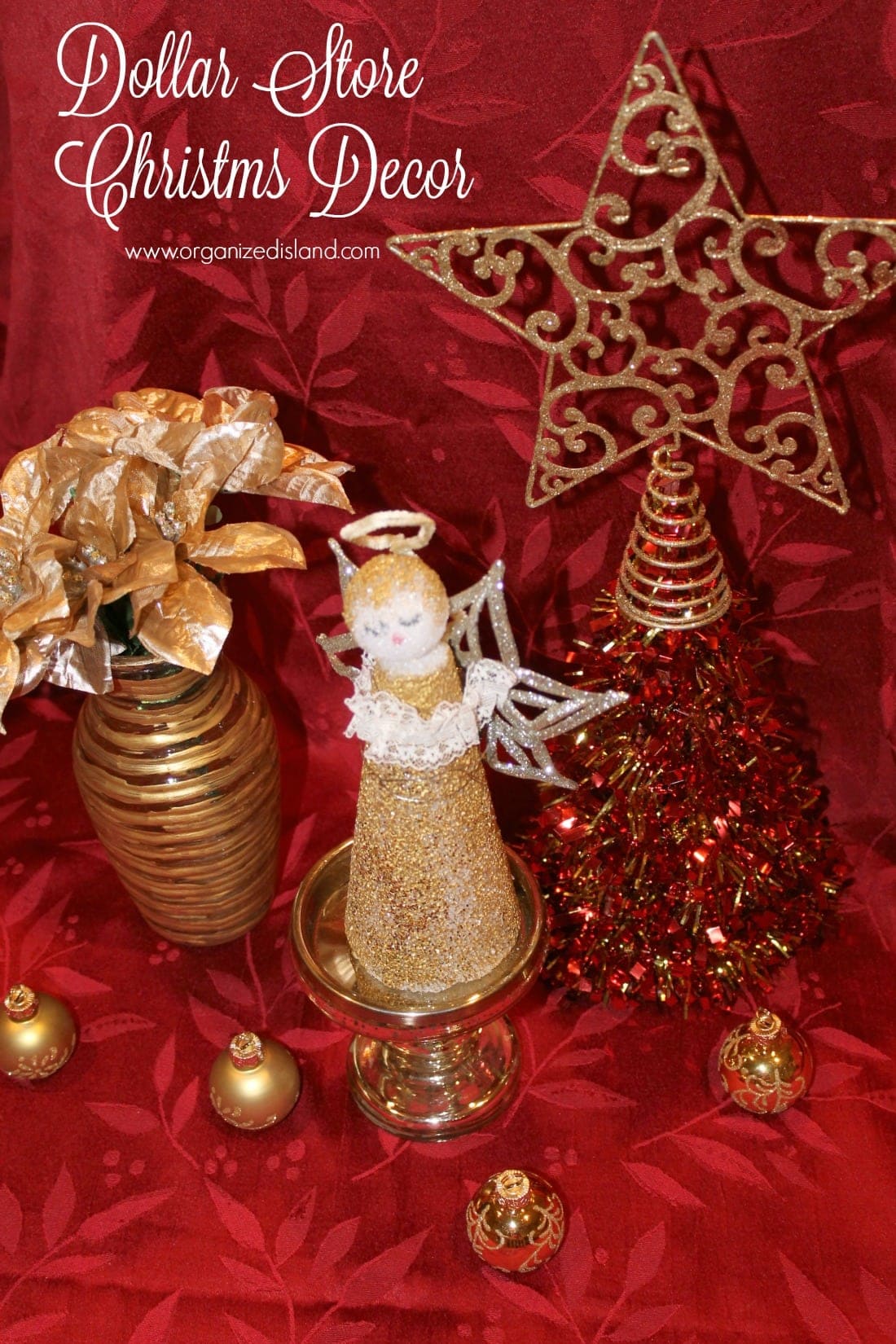 20 Easy and Cheap Dollar Store Christmas Decorations you can make at home!! #dollarstore #dollarstorecrafts #christmasdecor #christmascrafts #christmasdecorations #budget #cheap #dollargeneral #dollartree