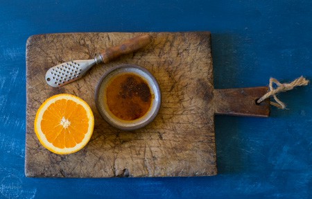 oranges on a cutting board