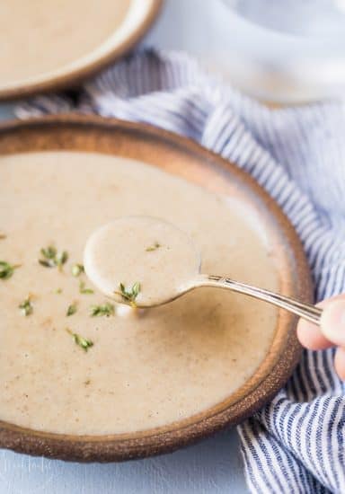 Paleo Cream of Mushroom Soup #paleo #whole30