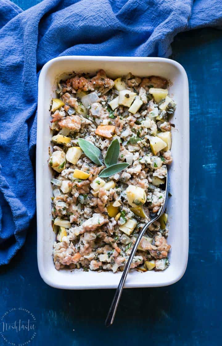 You'll love my easy Paleo Thanksgiving Stuffing recipe, a perfect accompaniment to your Thanksgiving Turkey dinner!