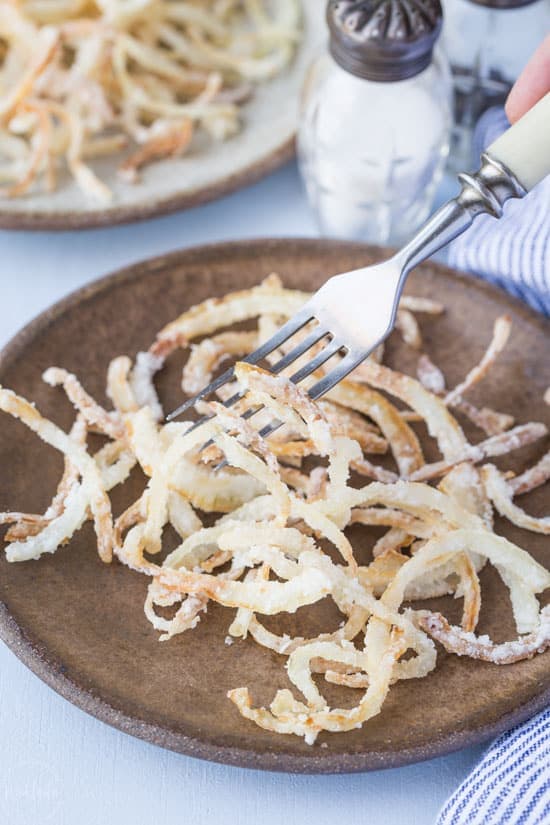 You'll absolutely love my Gluten Free French Fried Onions, they are so easy to make and much healthier than the ready made kind, they are also Paleo and Whole30.