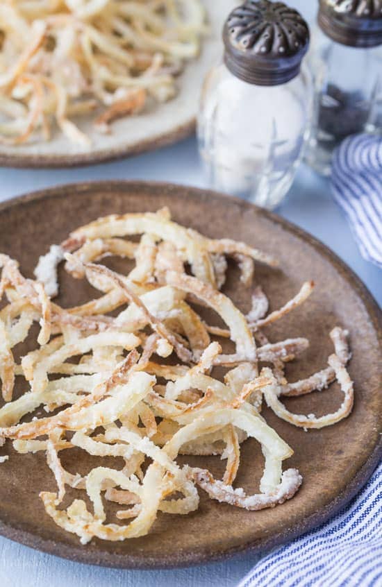 You'll absolutely love my Gluten Free French Fried Onions, they are so easy to make and much healthier than the ready made kind, they are also Paleo and Whole30.