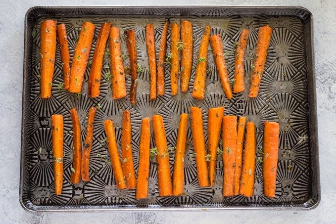 Paleo carrots in the oven