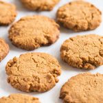 gluten free peanut butter cookies made from scratch! Crunchy, easy, delicious! from noshtastic.com #glutenfreecookies #peanutbutter #peanutbuttercookies #glutenfreebaking #noshtastic