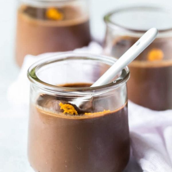 My Paleo Pots De Creme recipe is such an easy and uncomplicated dessert to make with just a few simple ingredients including eggs, coconut milk and chocolate. I used coconut sugar to which adds a touch of caramel flavor to the dessert. #paleo #glutenfree #paleodessert #chocolate #potsdecreme #frenchfood #dessert #glutenfree #glutenfreedessert #dairyfree