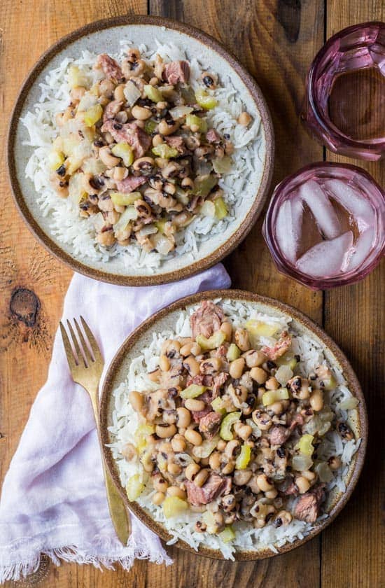 two bowls of hoppin' john