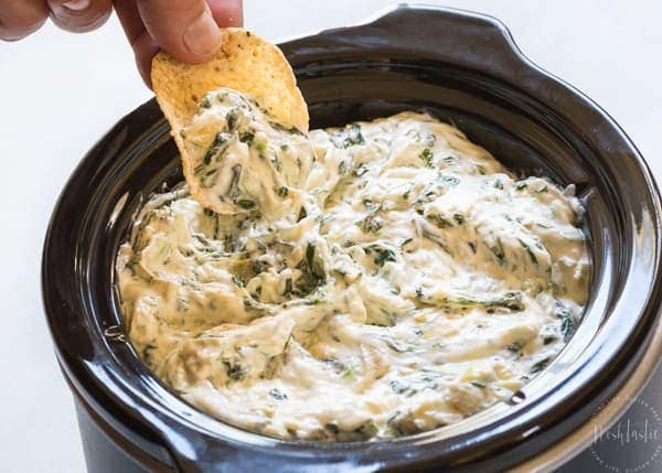 Crockpot Spinach Artichoke Dip