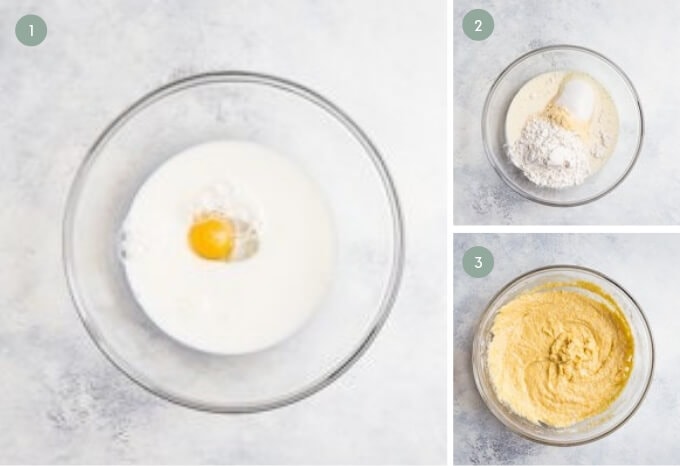 step by step visual guide for making gluten free cornbread